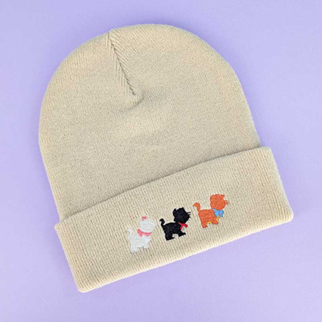 Bonnet à revers brodé - BABY CATS - unisexe 🐱❄️