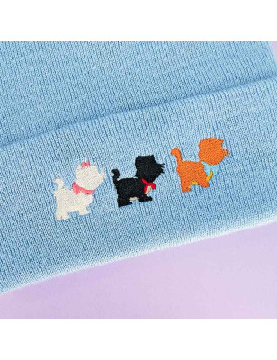 Bonnet à revers brodé - BABY CATS - unisexe 🐱❄️