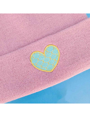 Bonnet à revers brodé - SIREN HEART TURQUOISE - unisexe 💙🐚