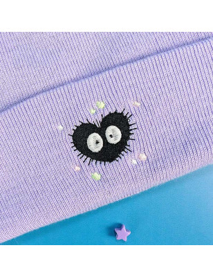 Bonnet à revers brodé - CŒUR DE SUIE - unisexe ✨