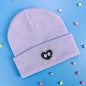 Bonnet à revers brodé - CŒUR DE SUIE - unisexe ✨ Bonnet à revers brodé - CŒUR DE SUIE - unisexe ✨