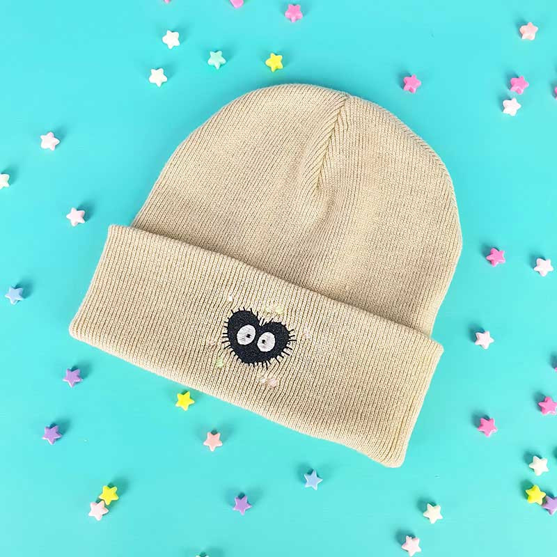 Bonnet à revers brodé - CŒUR DE SUIE - unisexe ✨ Bonnet à revers brodé - CŒUR DE SUIE - unisexe ✨