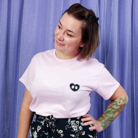 T-shirt brodé oversize - CŒUR DE SUIE - unisexe 🖤🌟