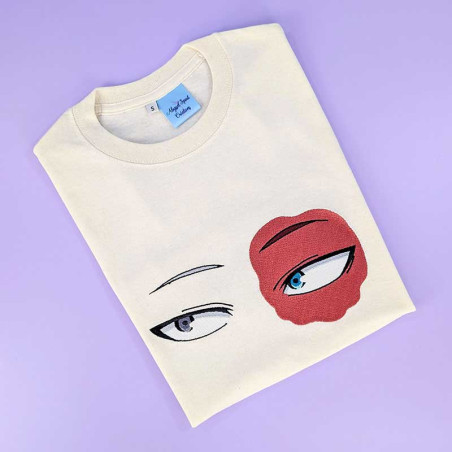 T-shirt brodé oversize - SHOTO - unisexe ❄️🔥👀