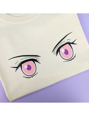 T-shirt brodé oversize - NEZUKO - unisexe 🌸👀