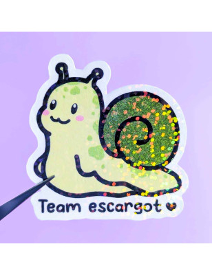 Sticker pailleté - MOCHI TEAM ESCARGOT - 100% fait main 🐌