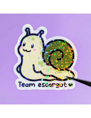 Sticker pailleté - MOCHI TEAM ESCARGOT - 100% fait main 🐌