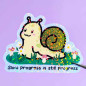 Sticker pailleté - MOCHI SLOW PROGRESS - 100% fait main 🐌