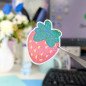 Sticker pailleté – Fraise – 100% fait main 🍓✨
