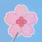 Sticker pailleté – Sakura – 100% fait main 🌸✨