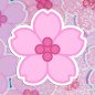 Sticker pailleté – Sakura – 100% fait main 🌸✨