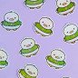 Sticker pailleté – Waffle le canard kawaii – 100% fait main 🦆