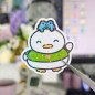 Sticker pailleté – Waffle & Pepper hello – 100% fait main 🐸🦆 Sticker pailleté – Waffle & Pepper hello – 100% fait main 🐸🦆