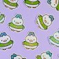 Sticker pailleté – Waffle le canard & Pepper la grenouille – 100% fait main 🦆🐸 Sticker pailleté – Waffle le canard & Pepper la grenouille – 100% fait main 🦆🐸
