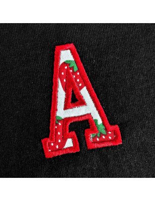 Motif de broderie machine gratuit à télécharger - Alphabet College style Varsity lettres A à Z - Appliqué - 5,3 cm 🧵